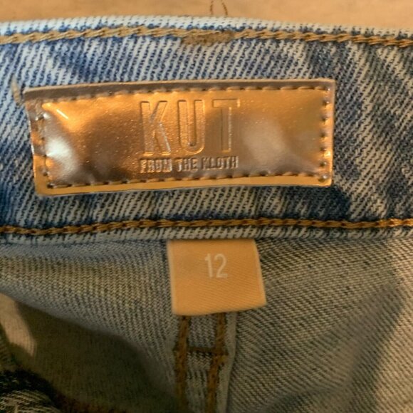 Kut from the Kloth Women's Jane High Rise Cut Off Raw Hem Jean Shorts Size 12 - Picture 6 of 12